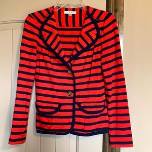 Cabi Red/Navy Striped Blazer